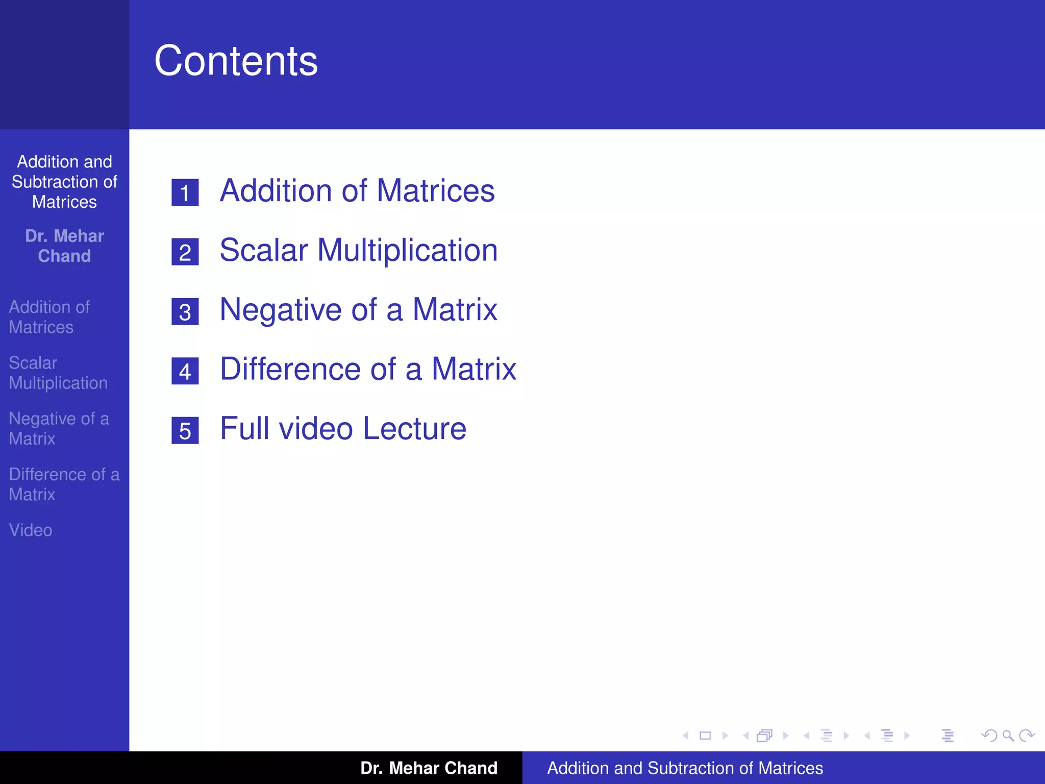 Tutorial 3: Matrices-Addition and Subtraction of Matrices | PPT