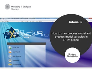 How to draw process model and
process model variables in
STPA project
Dr. Asim
Abdulkhaleq
Tutorial 5
 
