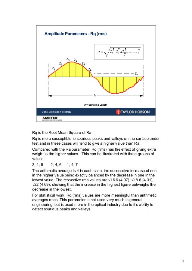Tutorial Basic Surface Finish Parameters