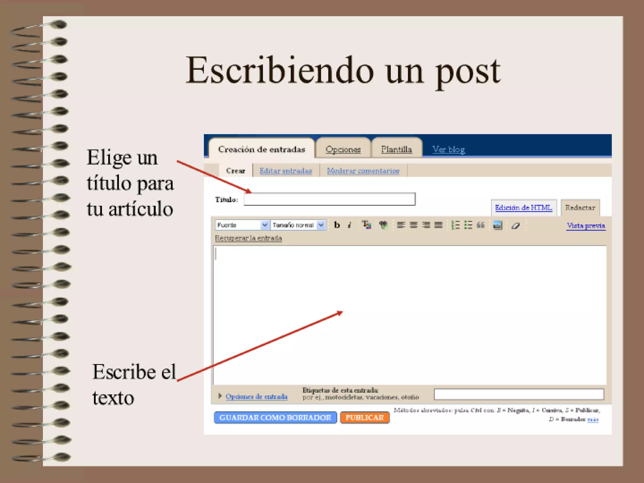Tutorial Blogger de Ana Ovando