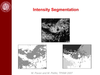 Intensity Segmentation




M. Pavan and M. Pelillo; TPAMI 2007
 