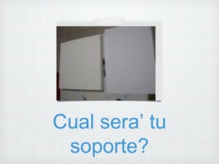 Cual sera’ tu soporte? 