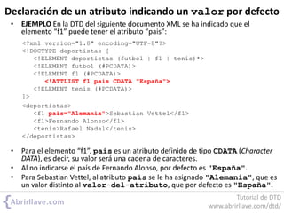 Tutorial de DTD en PDF | PDF