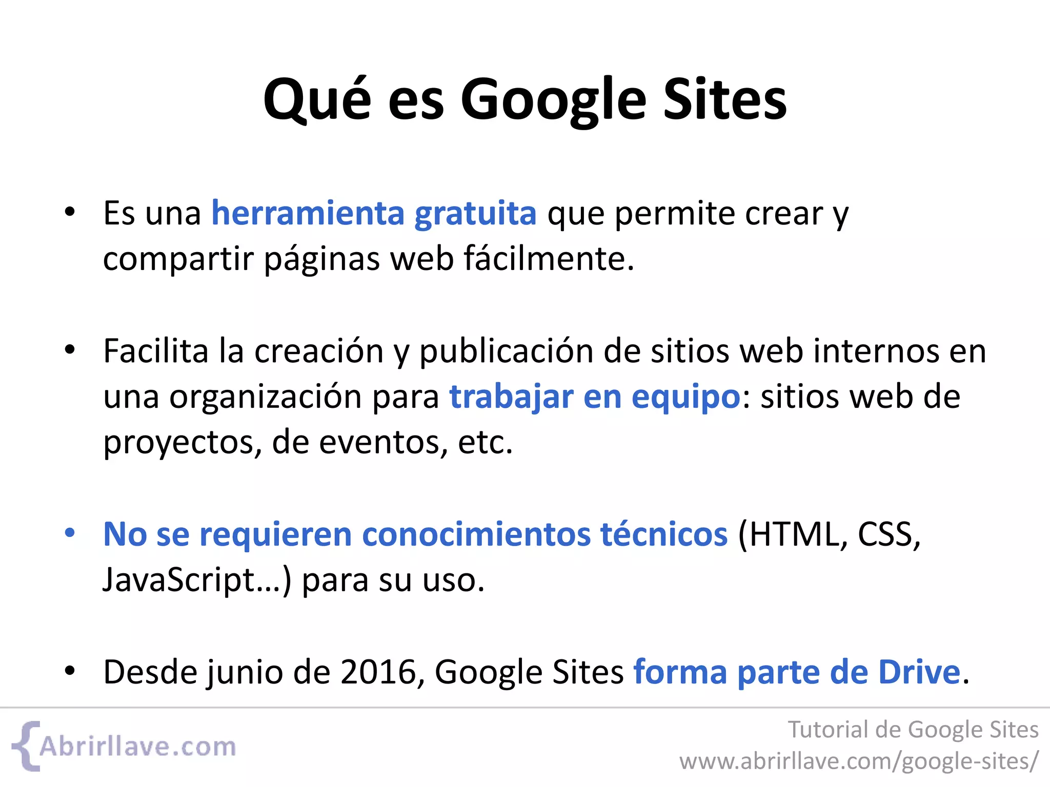 Tutorial de Google Sites en PDF | PDF