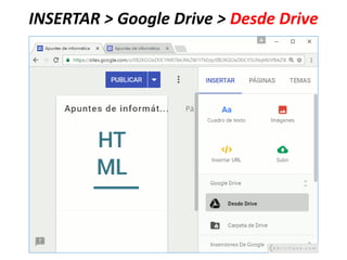 INSERTAR > Google Drive > Desde Drive
 