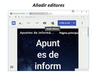 Añadir editores
 