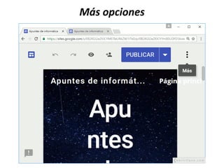 Más opciones
 