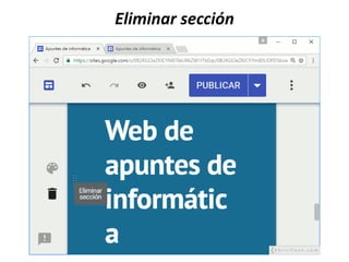 Eliminar sección
 