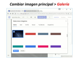 Cambiar imagen principal > Galería
 