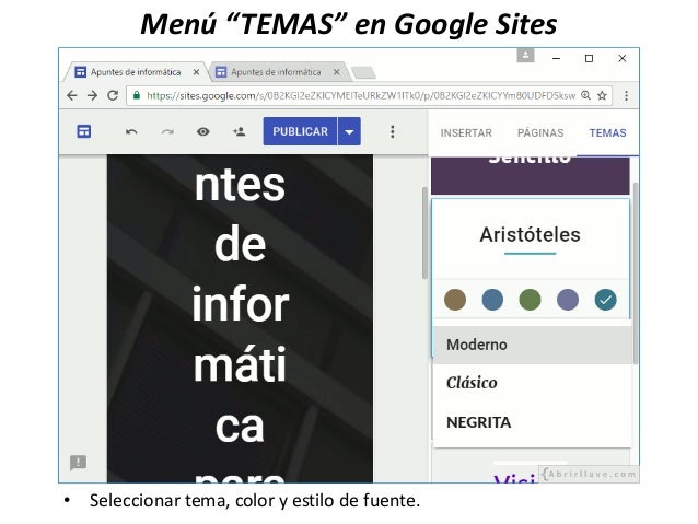 Tutorial de Google Sites en PDF