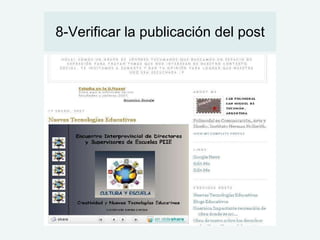 8-Verificar la publicación del post 