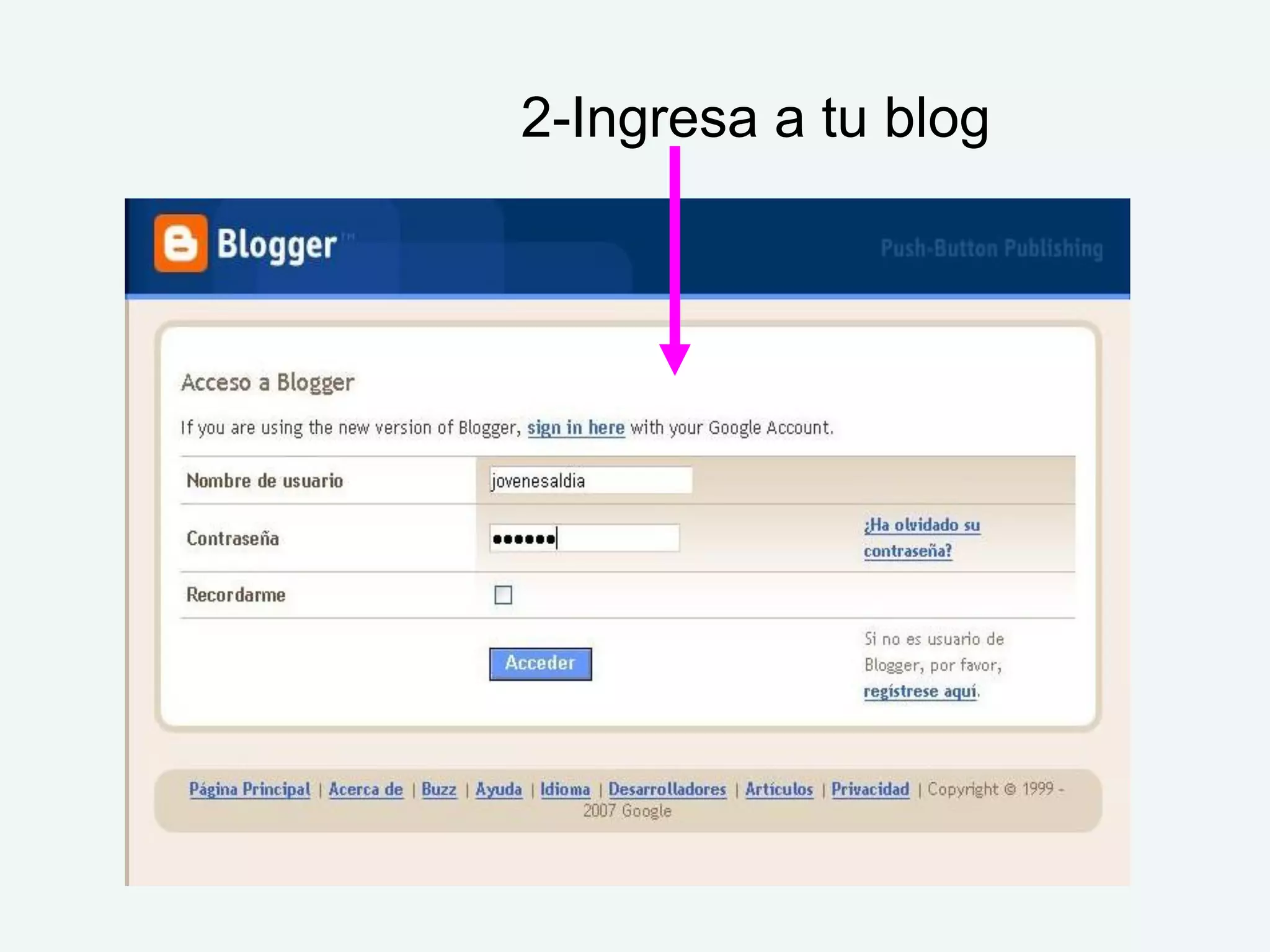 2-Ingresa a tu blog
 