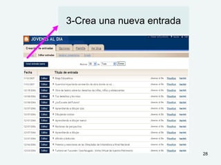 3-Crea una nueva entrada
28
 