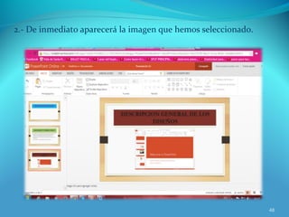 2.- De inmediato aparecerá la imagen que hemos seleccionado.
48
 