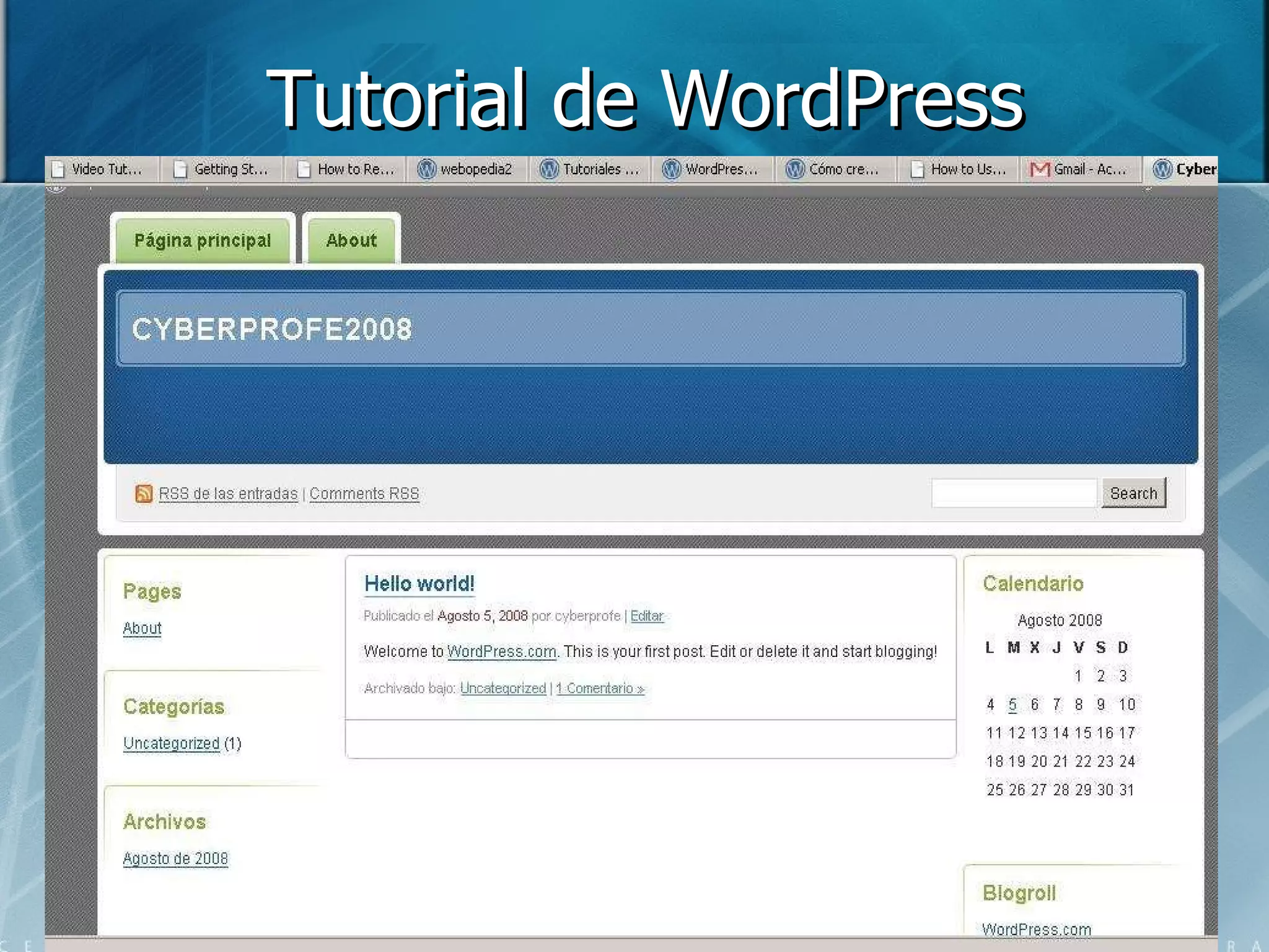 Tutorial de WordPress 