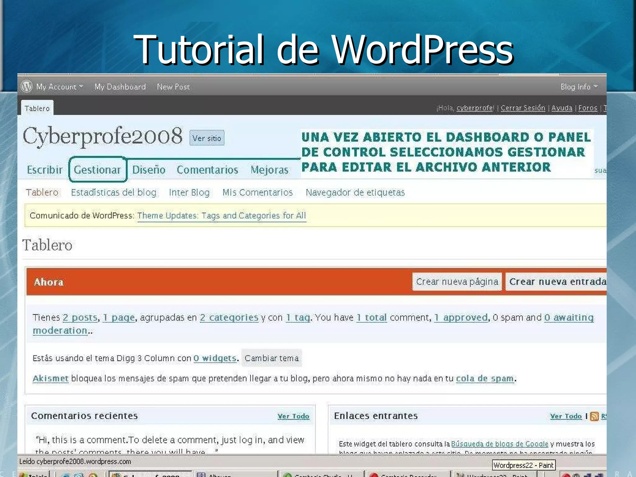 Tutorial de WordPress 