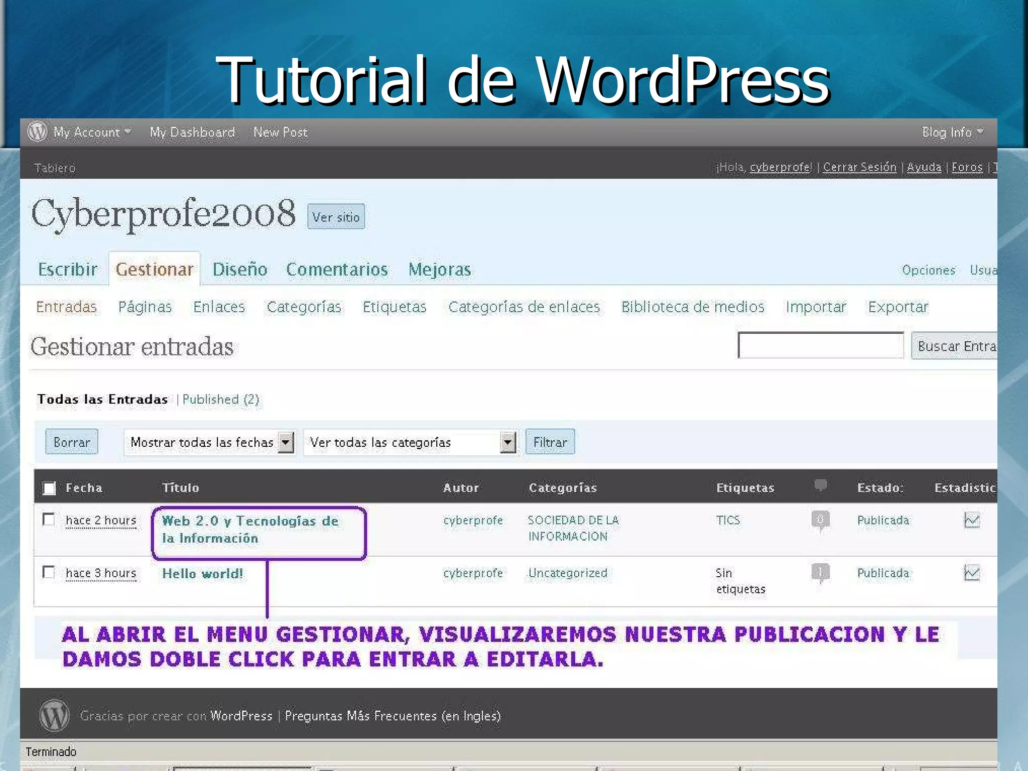 Tutorial de WordPress 