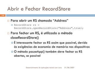Tutorial: Desenvolvimento de aplicacoes moveis com Java