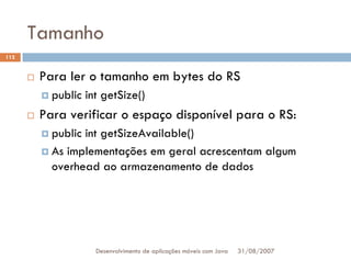 Tutorial: Desenvolvimento de aplicacoes moveis com Java
