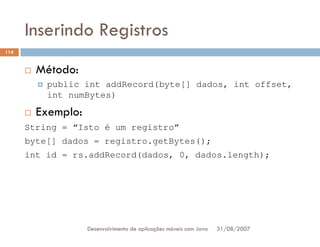 Tutorial: Desenvolvimento de aplicacoes moveis com Java