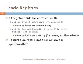 Tutorial: Desenvolvimento de aplicacoes moveis com Java
