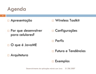 Tutorial: Desenvolvimento de aplicacoes moveis com Java