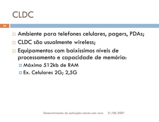 Tutorial: Desenvolvimento de aplicacoes moveis com Java