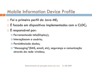 Tutorial: Desenvolvimento de aplicacoes moveis com Java
