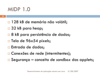 Tutorial: Desenvolvimento de aplicacoes moveis com Java