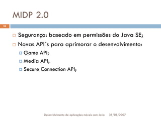Tutorial: Desenvolvimento de aplicacoes moveis com Java
