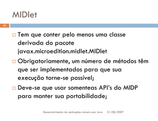 Tutorial: Desenvolvimento de aplicacoes moveis com Java