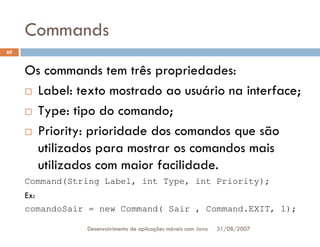 Tutorial: Desenvolvimento de aplicacoes moveis com Java