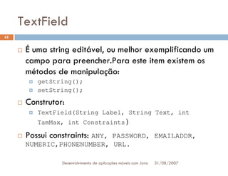 Tutorial: Desenvolvimento de aplicacoes moveis com Java