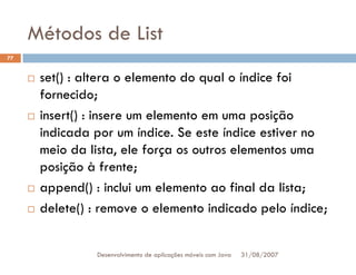Tutorial: Desenvolvimento de aplicacoes moveis com Java