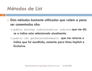 Tutorial: Desenvolvimento de aplicacoes moveis com Java