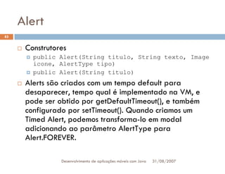 Tutorial: Desenvolvimento de aplicacoes moveis com Java