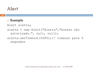 Tutorial: Desenvolvimento de aplicacoes moveis com Java