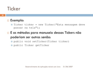 Tutorial: Desenvolvimento de aplicacoes moveis com Java