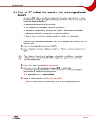 Tutorial do Nero Vision 4 - Portugues