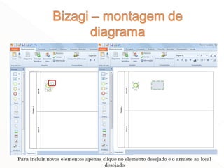 47
Para incluir novos elementos apenas clique no elemento desejado e o arraste ao local
desejado
 