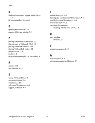 Tutorial getting started with multisim | PDF