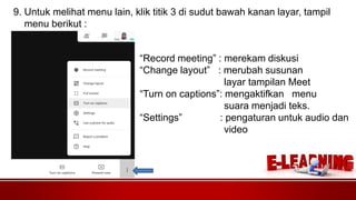 Teks Setting tutorial mengenai hari yang mantap mengenai gmeet | PDF