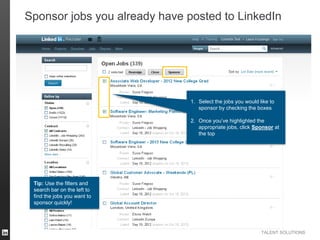 How to Successfully Sponsor Jobs on LinkedIn [Tutorial] | PPTX
