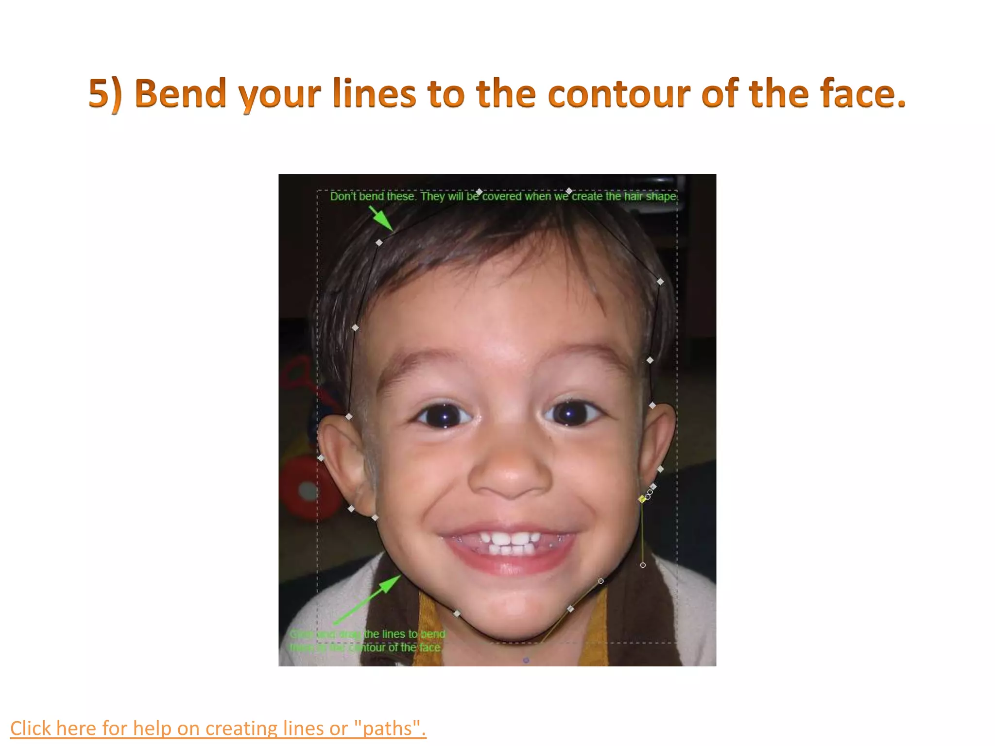 4) Activate the &quot;Edit node&quot; tool.With this tool, you can:add nodesmove existing nodesdelete nodes bend lines.Click here for help on creating lines or &quot;paths&quot;.