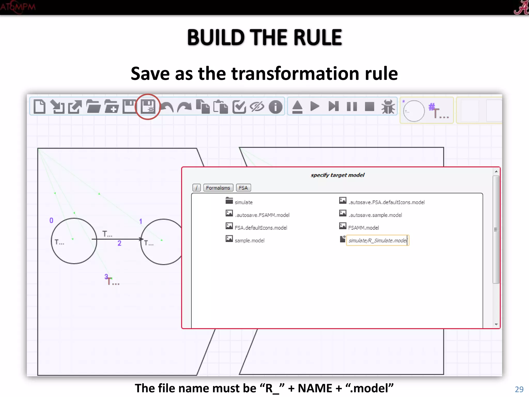 Introductory Tutorial
Save as the transformation rule
29
The file name must be “R_”+NAME+“.model”
 