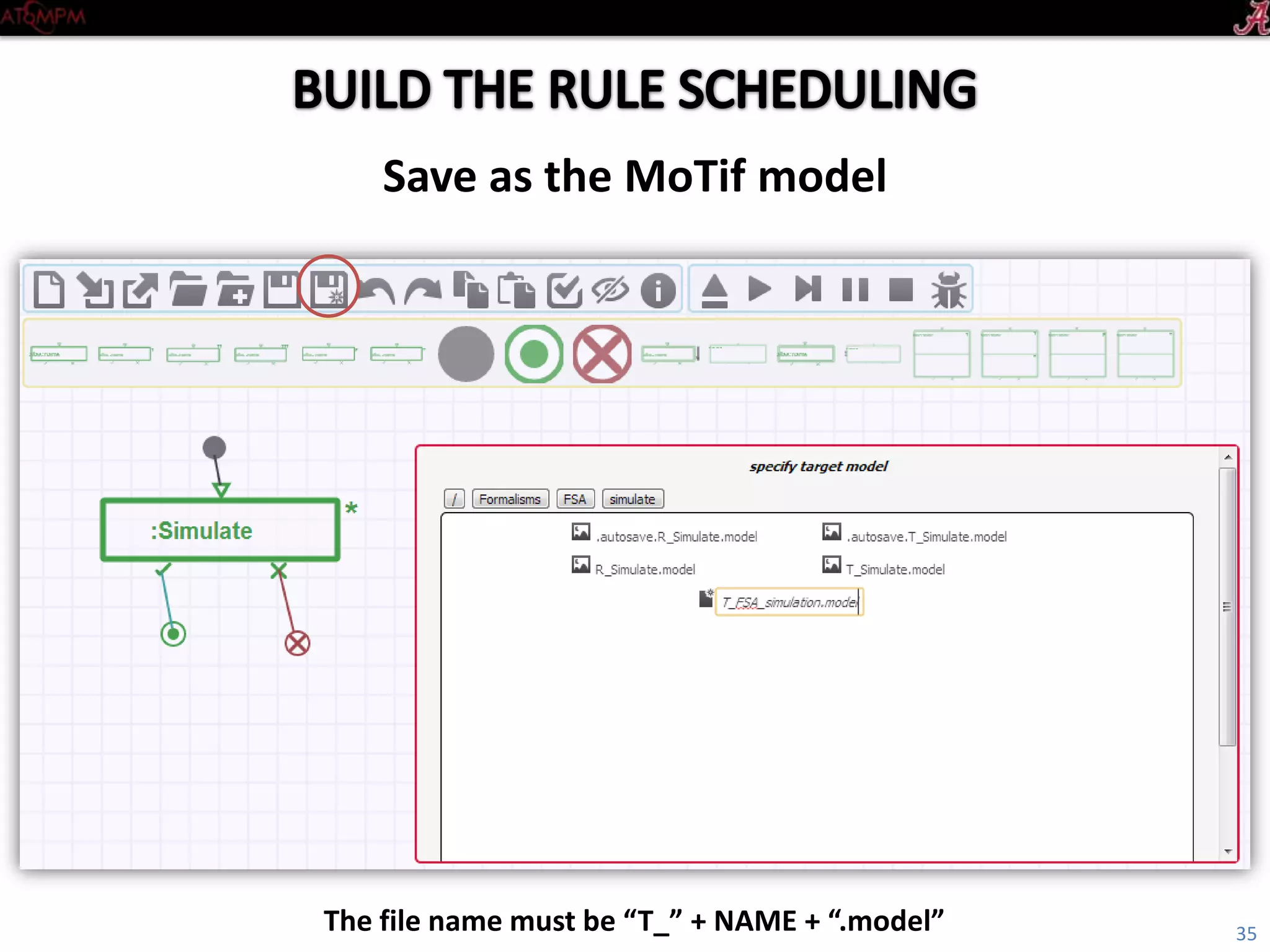 Introductory Tutorial
Save as the MoTif model
35
The file name must be “T_”+NAME+“.model”
 