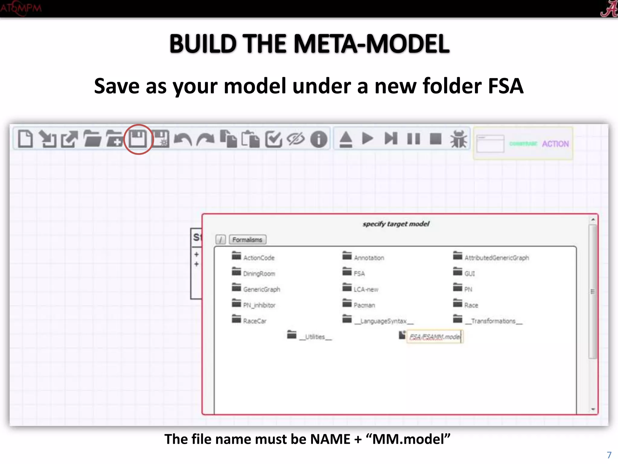 Introductory Tutorial
Save as your model under a new folder FSA
7
The file name must be NAME+“MM.model”
 