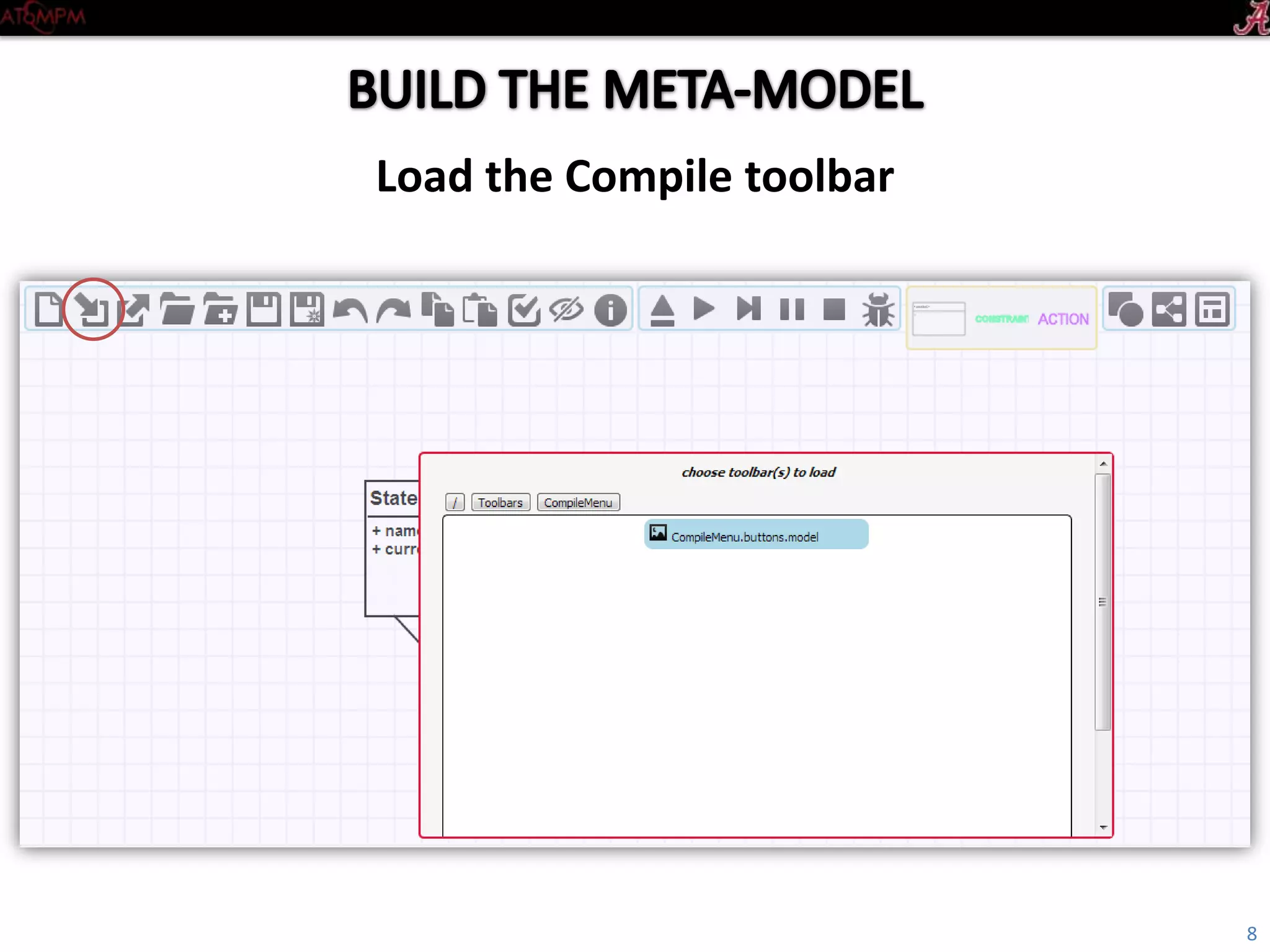 Introductory Tutorial
Load the CompileMenu toolbar
8
 