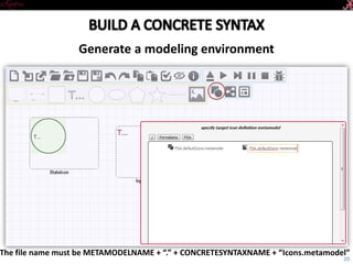 Introductory Tutorial
Generate a modeling environment
20
The file name must be METAMODELNAME+“.”+“CONCRETESYNTAXNAME”+“Icons.metamodel”
 