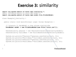 Apache Mahout Tutorial - Recommendation - 2013/2014 | PDF